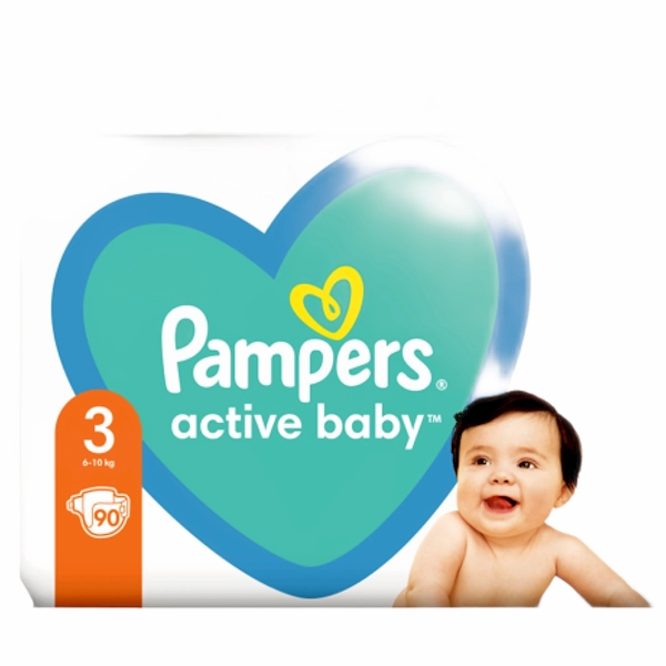 SCUTECE COPII PAMPERS ACTIVE BABY NR3 6 90BUCSET 2BAX 10 KG