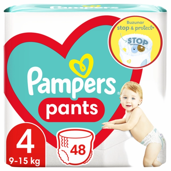 SCUTECE COPII PAMPERS PANTS BABY NR4 9 48BUCSET 2BAX 15 KG