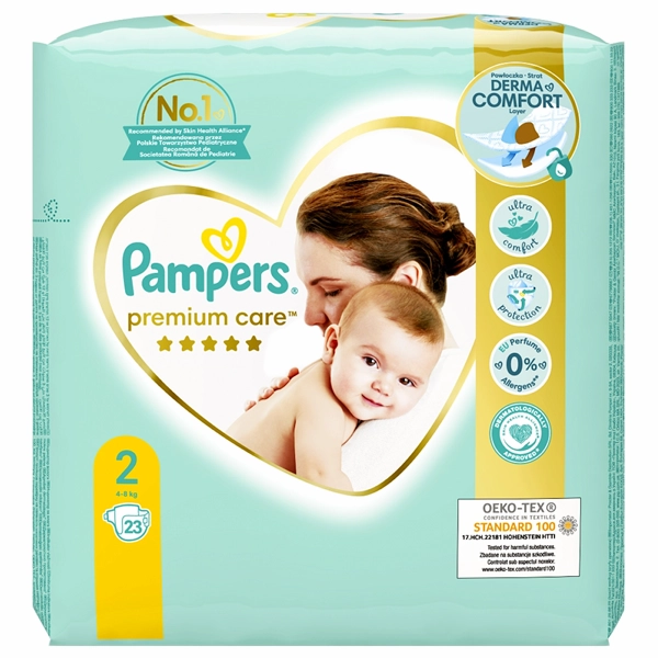 SCUTECE COPII PAMPERS PREMIUM CARE BABY NR2 4 23BUCSET 6BAX 8 KG