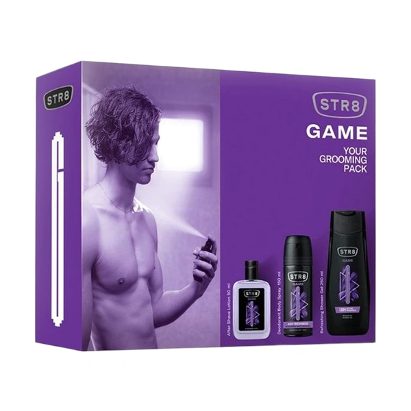 CASETA CADOU AFTER SHAVE STR8 GAME DEO GEL DE DUS