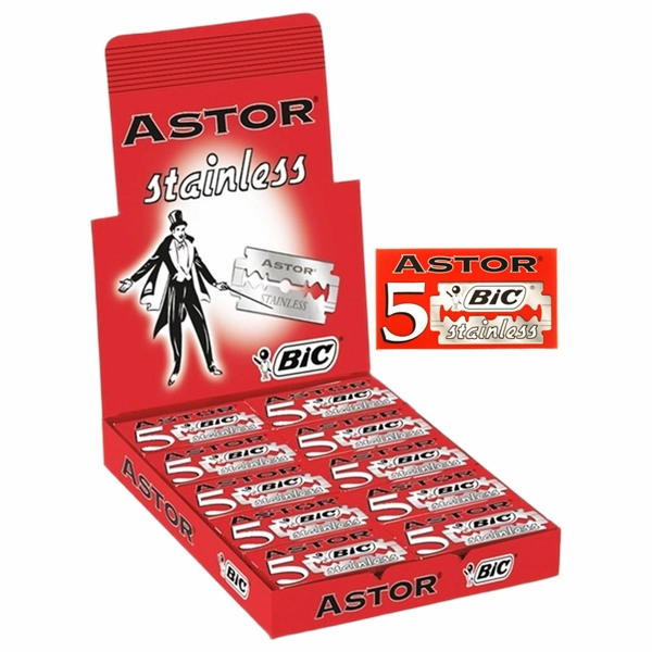 LAME BIC ASTOR RAS STAINLESS 100BUCSET 240 SET BAX