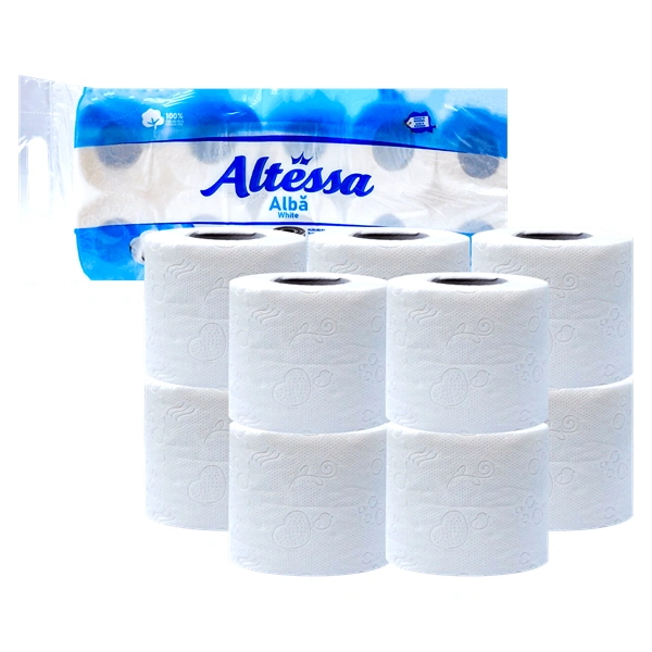 HARTIE IGIENICA ALBA DIN CELULOZA ALTESSA 2 STRATURI 10 ROLE CLASIC 130 FOI