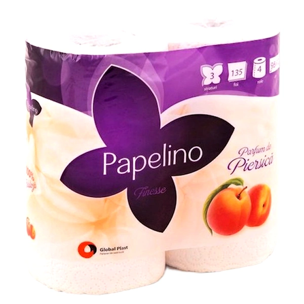 HARTIE IGIENICA ALBA PAPELINO FINESSE 3 STRATURI 4 ROLE PIERSICA
