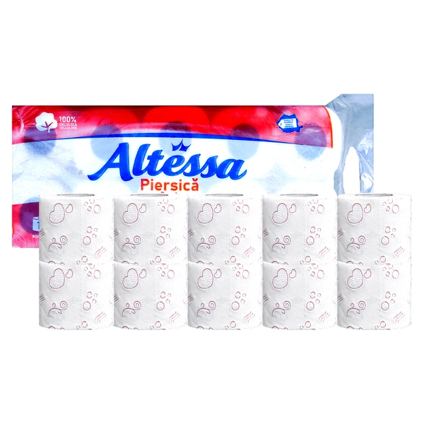 HARTIE IGIENICA PARFUMATA PIERSICA 3 STRATURI 110 FOI 10 ROLE ALTESSA