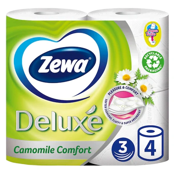 HARTIE IGIENICA ZEWA DELUXE MUSETEL 3STR 4ROLESET 14SETBAX