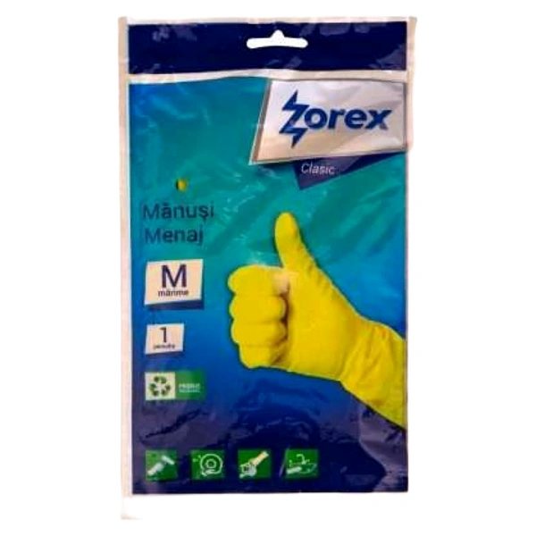 MANUSI MENAJ GALBENE ZOREX CLASIC MARIME M 144BAX