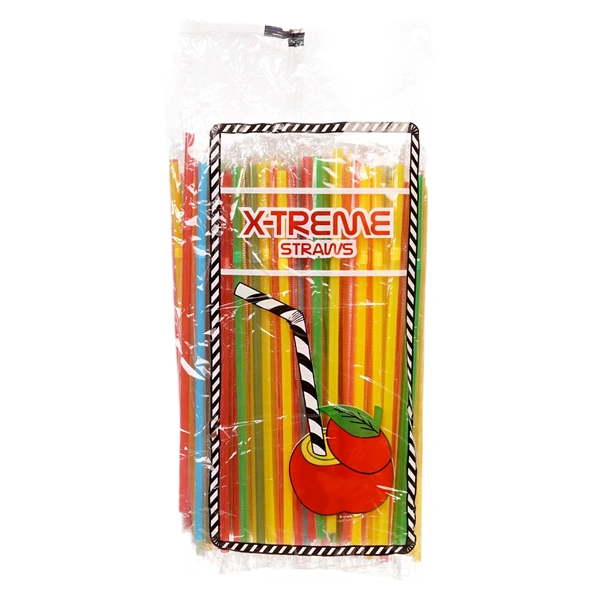 PAIE COLORATE X TREME STRAWS 100 BUC SET