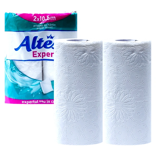 ROLA PROSOP DE HARTIE DIN CELULOZA ALBA ALTESSA EXPERT 2 STRATURI 2 ROLE 10 5 M
