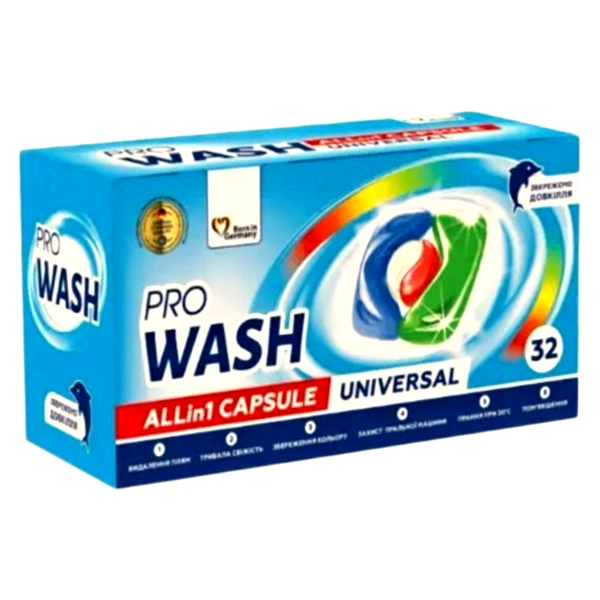 DETERGENT RUFE CAPSULE PRO WASH FAMILY PACK UNIVERSAL 32 CAPSULE