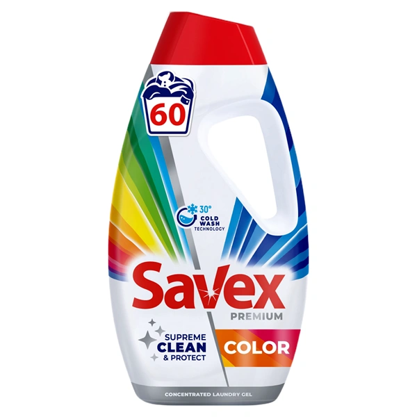 DETERGENT RUFE LICHID COLOR SAVEX PREMIUM 60 SPALARI 2,7 LITRI