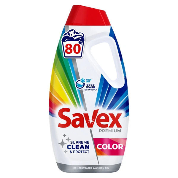 DETERGENT RUFE LICHID COLOR SAVEX PREMIUM 80 SPALARI 3,6 LITRI