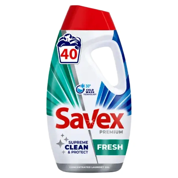 DETERGENT RUFE LICHID FRESH SAVEX PREMIUM 40 SPALARI 1,8 LITRI