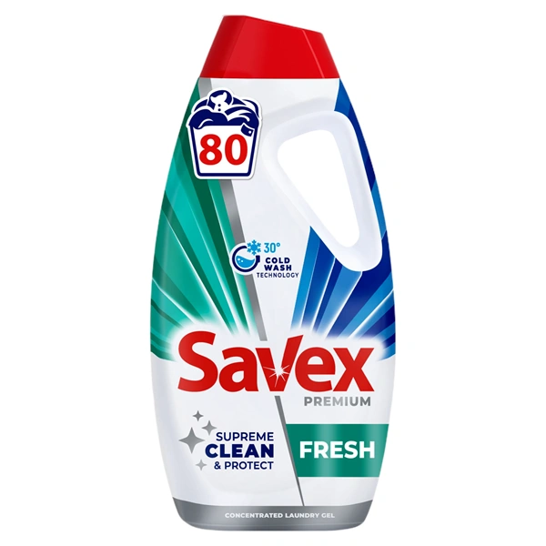 DETERGENT RUFE LICHID FRESH SAVEX PREMIUM 80 SPALARI 3,6 LITRI