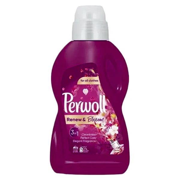 DETERGENT RUFE LICHID RENEWBLOSSOM 8 BUC BAX PERWOLL 990 ML