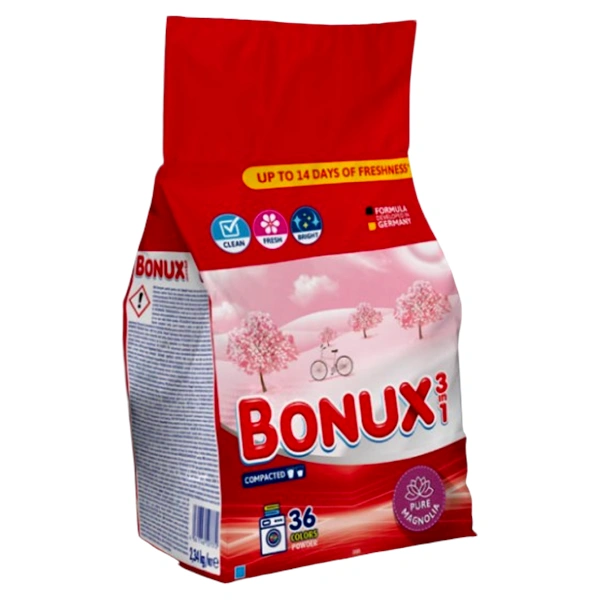 DETERGENT AUTOMAT RUFE PURE MAGNOLIA 2 5BUC BAX BONUX 3,4 KG