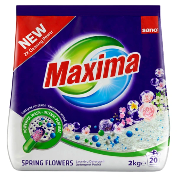 DETERGENT RUFE PUDRA SPRING FLOWERS 8BAX SANO MAXIMA 2 KG