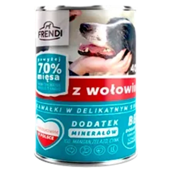 HRANA FRENDI BUCATI IN SOS DELICAT CU CARNE DE VITA 6X400 GR PENTRU CAINI
