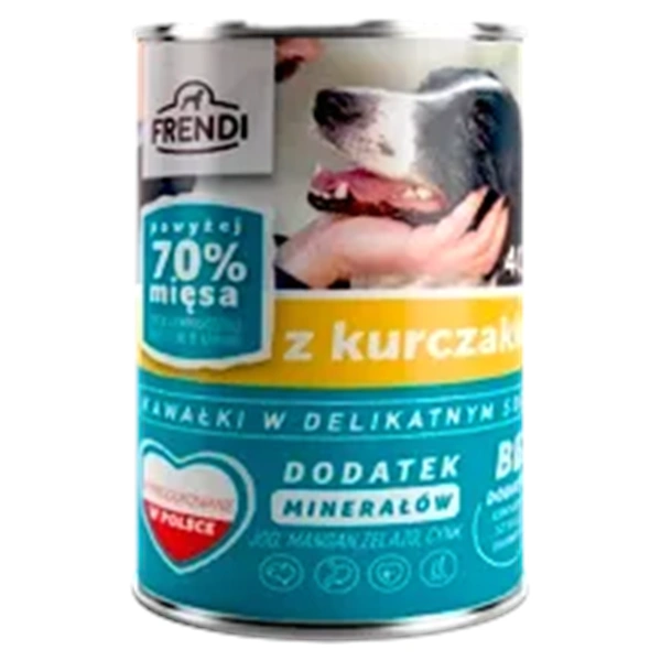 HRANA FRENDI BUCATI IN SOS DELICAT CU PUI 400 GR PENTRU CAINI