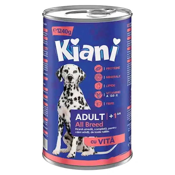 HRANA UMEDA CAINI VITA CONSERVA KIANI 1240 GR 12BAX