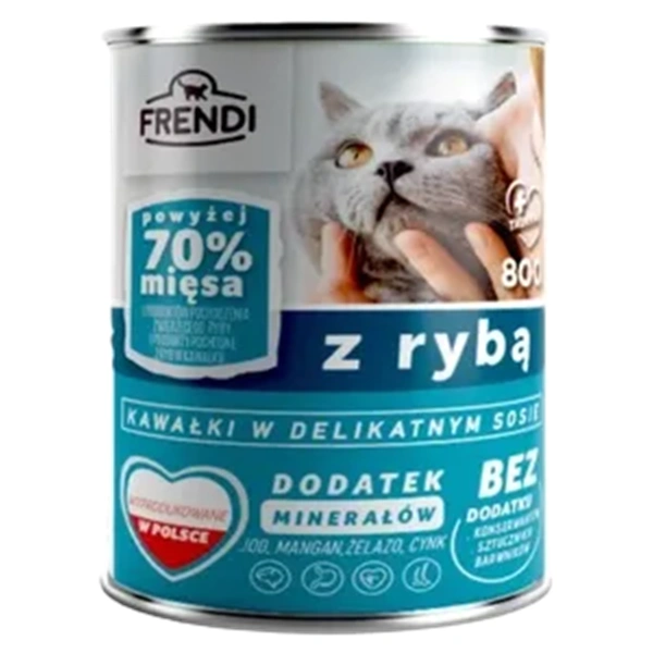 HRANA FRENDI BUCATI IN SOS DELICAT CU PESTE 800 GR PENTRU PISICI