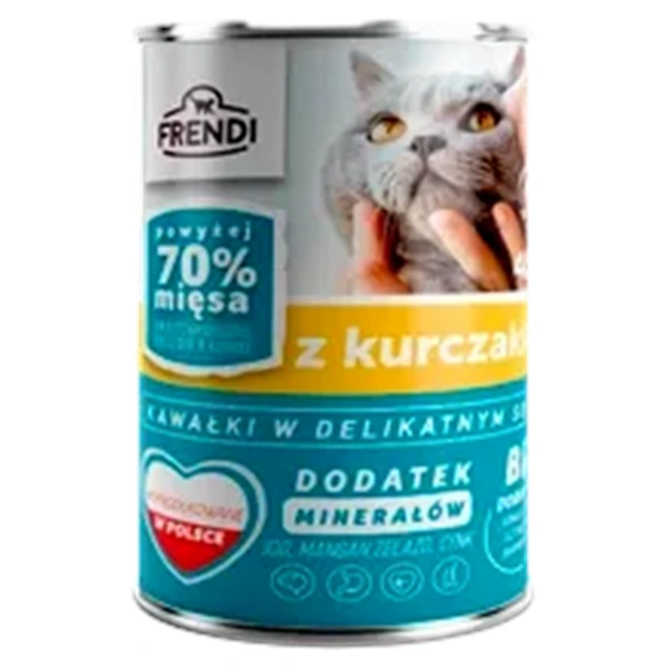 HRANA FRENDI BUCATI IN SOS DELICAT CU PUI 12X400 GR PENTRU PISICI