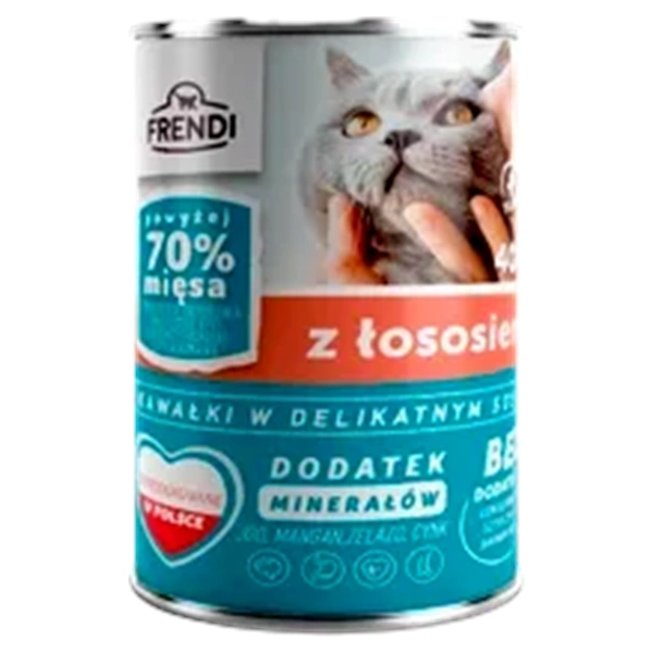 HRANA FRENDI BUCATI IN SOS DELICAT CU SOMON 12X400 GR PENTRU PISICI