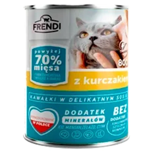 HRANA RUM IL FRENDI BUCATI IN SOS DELICAT CU PESTE 800 GR PENTRU PISICI 14010