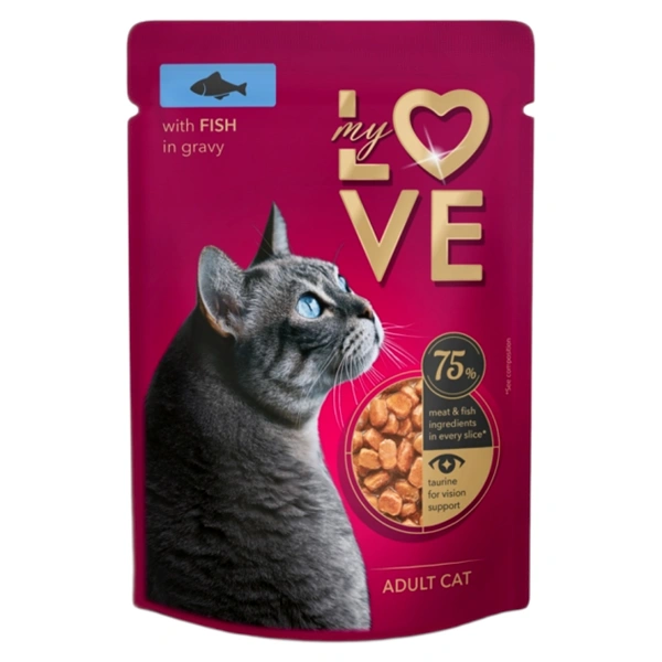 HRANA UMEDA PISICI ADULTE PESTE IN SOS PLIC 24 BAX MY LOVE 85 GR