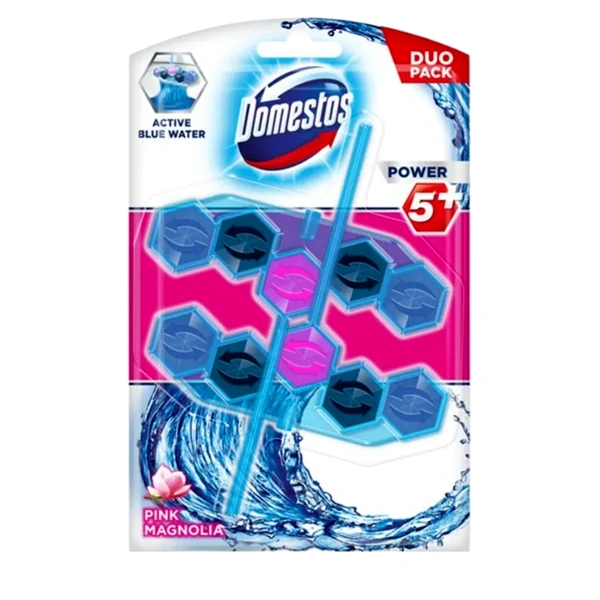 ODORIZANT TOALETA 2XPOWER5 DOMESTOS BLUE WATER PINK MAGNOLIA 53 GR
