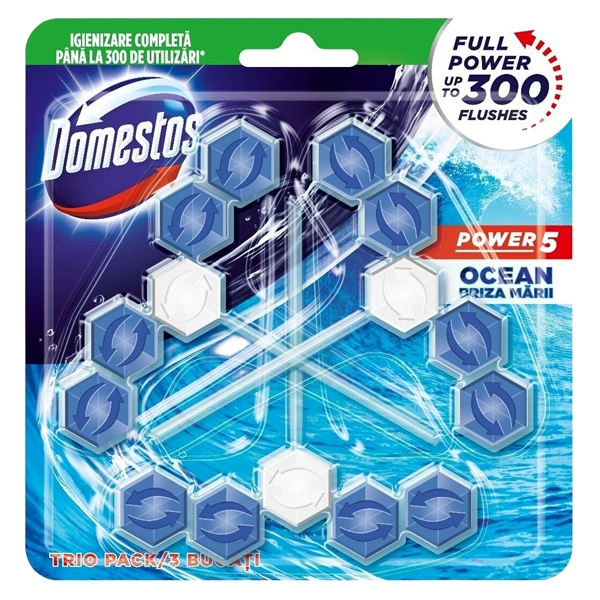 ODORIZANT WC POWER 5 OCEAN 10 BUC BAX DOMESTOS 355 GR