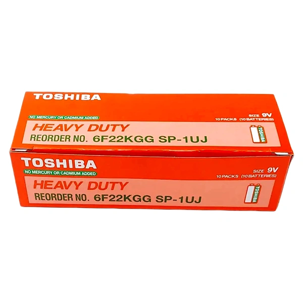 TOSHIBA BATERII HEAVY DUTY 9V 6F22 KGG 10BUCCUT 10CUTBAX