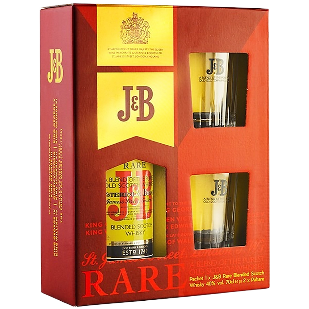 Whisky Jb Caseta 700 Ml 2 Pahare