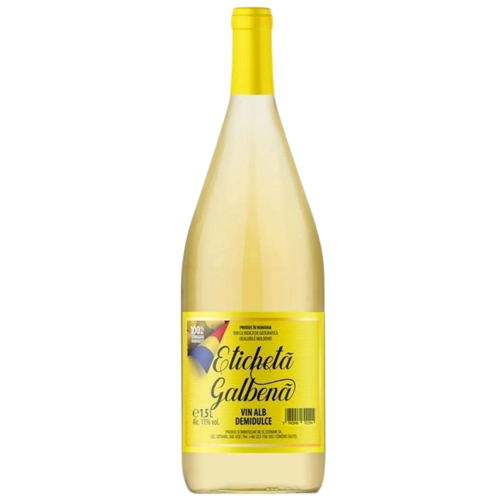 Cotnari Eticheta Galbena Alb Demidulce 1,5 Litri