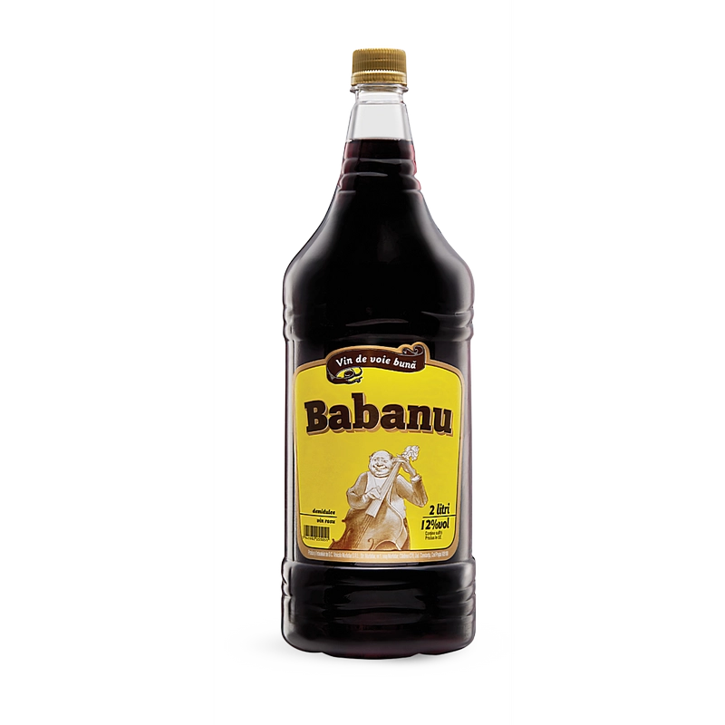 Vin Babanu Rosu Demisec 2 Litri