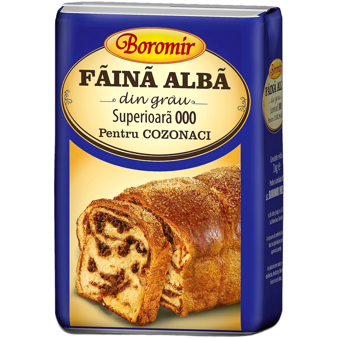 FAINA ALBA DIN GRAU 000 PENTRU COZONACI BOROMIR 1 KG