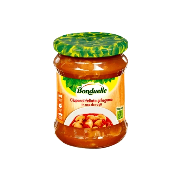 CIUPERCI CU LEGUME IN SOS DE ROSII BONDUELLE 450 GR