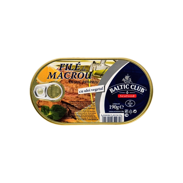 FILE DE MACROU CU ULEI VEGETAL DARINNE 190 GR