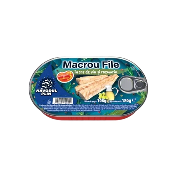FILE DE MACROU IN SOS DE VIN SI ROZMARIN NAVODUL PLIN 180 GR