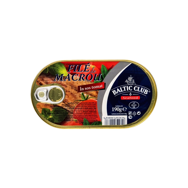 FILE DE MACROU IN SOS TOMAT DARINNE 190 GR