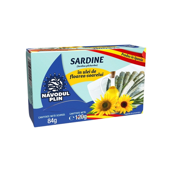 SARDINE ULEI FL SOARELUI NAVODUL 120 GR