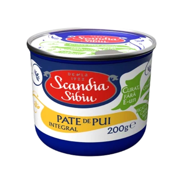 PATE DE PUI INTEGRAL SCANDIA SIBIU 200 GR
