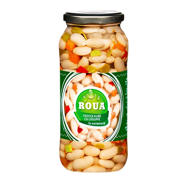 CONSERVA FASOLE ALBA IN SARAMURA CU LEGUME ROUA 540 GR