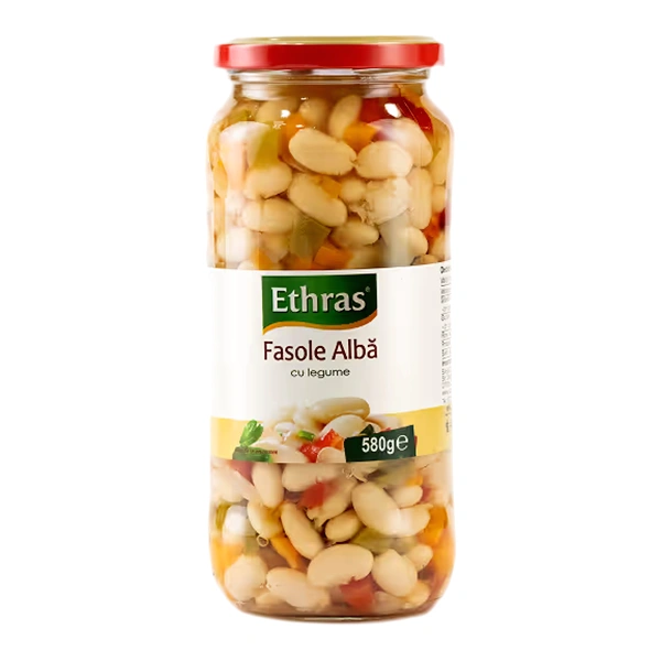 FASOLE ALBA CU LEGUME ETHRAS 580 GR
