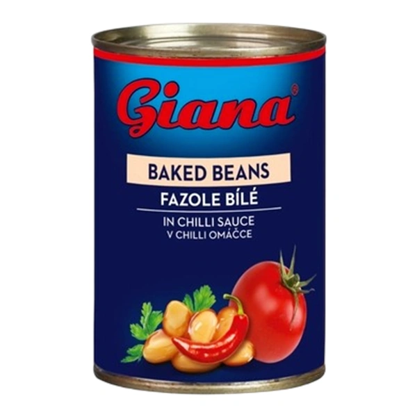 FASOLE BOABE ALBE INTREGI IN SOS CHILLI GIANA 425 ML