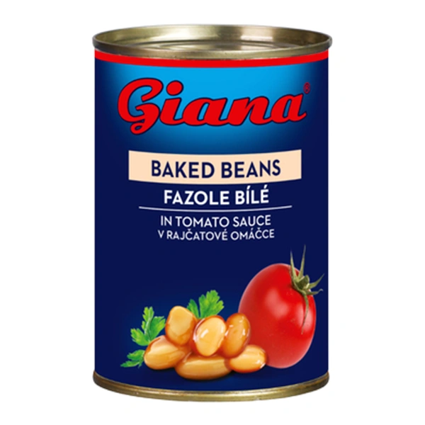 FASOLE BOABE ALBE INTREGI IN SOS TOMAT GIANA 425 ML