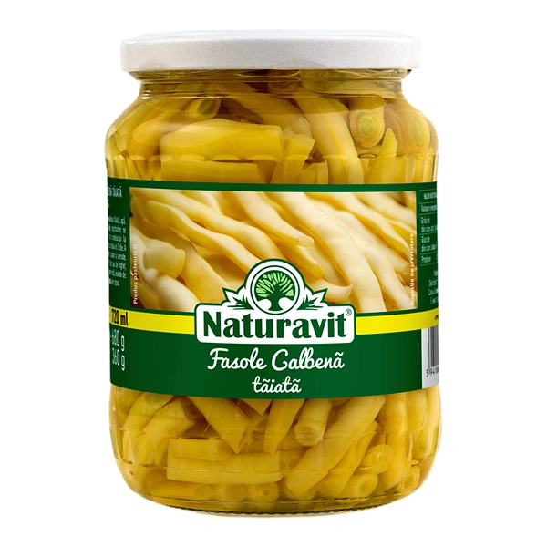 FASOLE GALBENA PASTAI TAIATE NATURAVIT 720 ML GR