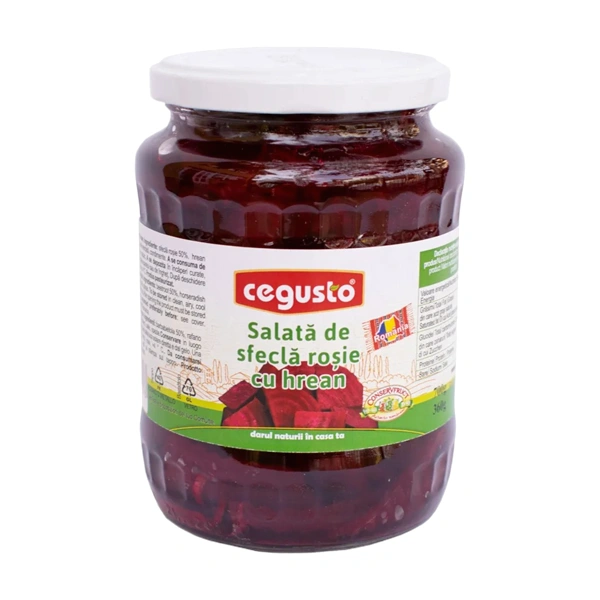 SALATA DE SFECLA ROSIE CU HREAN CEGUSTO CONSERVFRUCT 700 GR