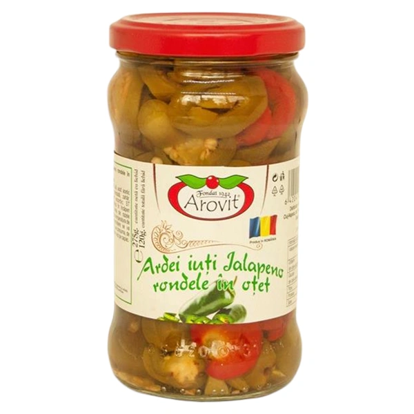 ARDEI IUTI JALAPENO IN OTET AROVIT 300 GR