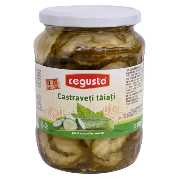 CASTRAVETI TAIATI IN OTET CEGUSTO CONSERVFRUCT 680 GR