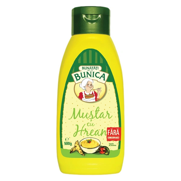 MUSTAR CU HREAN BUNICA 500 GR
